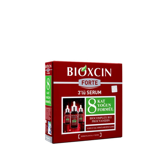 Bioxcin Forte Hair Loss Serum - 3x50ml Natural Herbal Treatment for Intense Hair Loss