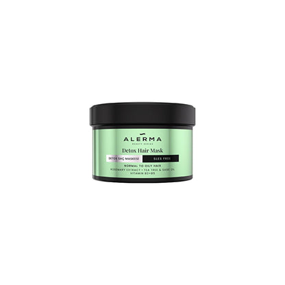 Alerma Detox Hair Mask - 8.12 fl oz, Vegan, Sulfate & Paraben-Free for Oily Hair