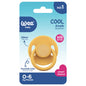 Wee Baby Cool Round-Tip Pacifier No: 1 - Mustard - Orthodontic Silicone Baby Pacifier for Newborns