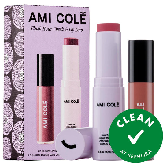 Flush Hour Cream Blush & Lip Oil Set - Natural Makeup for Hydrating Cheeks & Lips, Cruelty-Free, Multi-Purpose Cosmetic Products