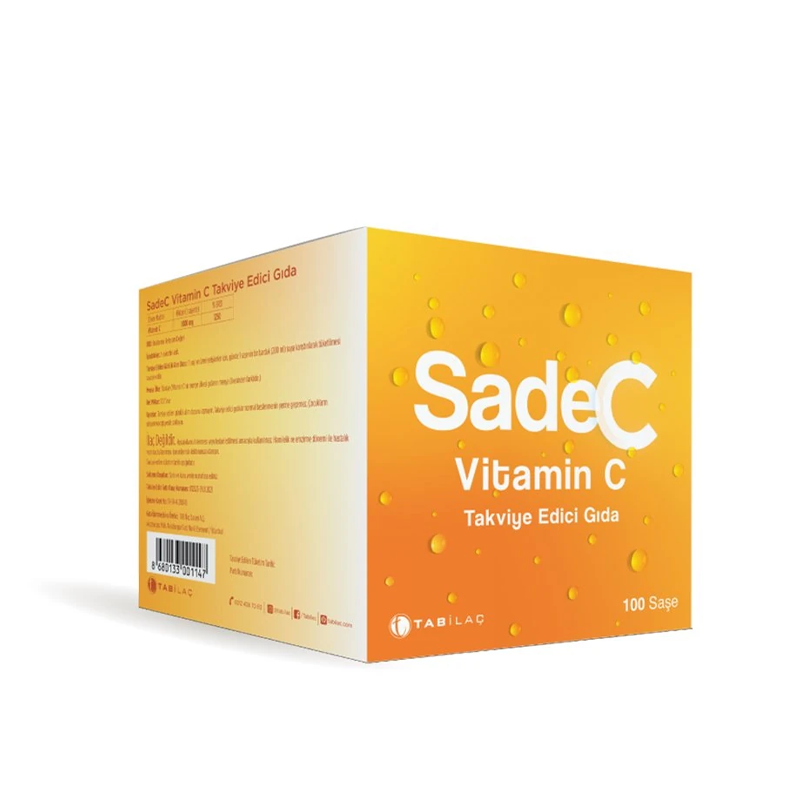 SadeC Vitamin C 1000mg Daily Antioxidant Support 100 Sachets