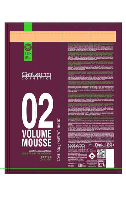Salerm Volume Mousse Volumizing Hair Styling Foam 10.4 oz