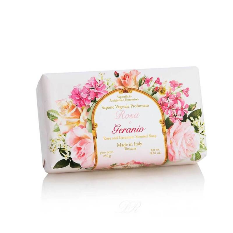 Saponificio Artigianale Fiorentino Rose & Geranium Soap 250g