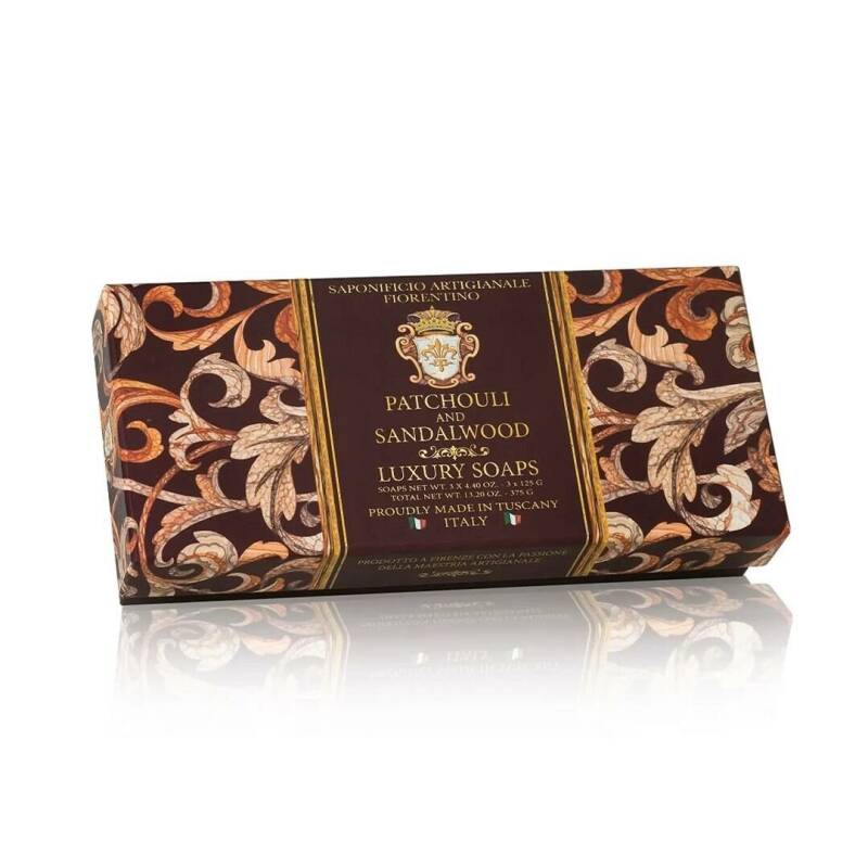 Saponificio Artigianale Fiorentino Patchouli & Sandalwood Soap 3x125g