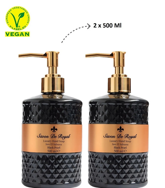 Savon de Royal Luxury Vegan Liquid Soap Black Pearl 2 X 500 Ml
