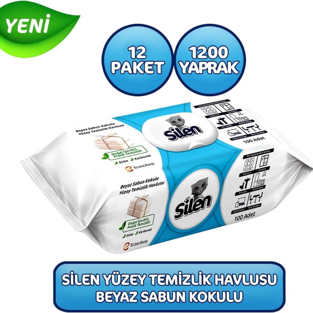 Solo Silen White Soap Scented Surface Wipes 100 Count
