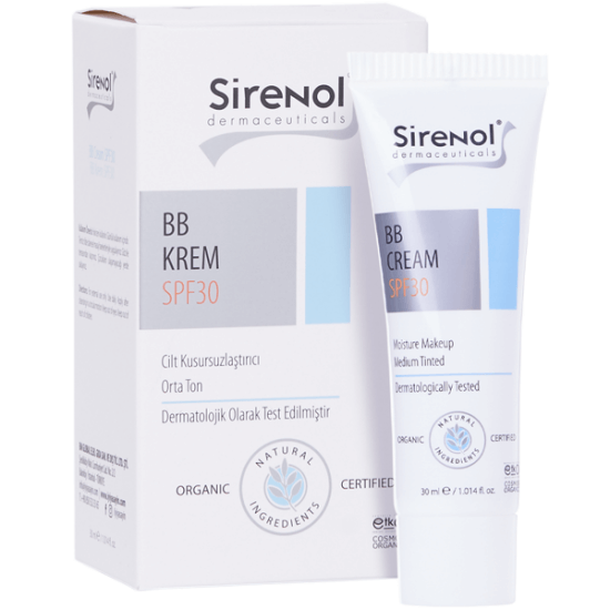 Sirenol SPF 30 BB Cream Medium Tone for Even Skin 30ml
