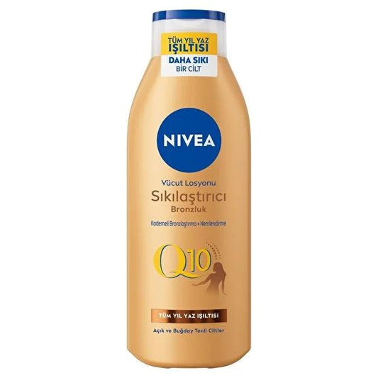 Nivea Q10 Firming & Tanning Body Lotion - Moisturizing, Dermatologically Approved - 6.76 fl oz