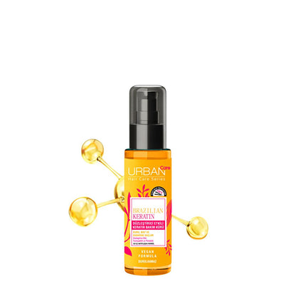 Urban Care Brazilian Keratin Hair Treatment - Nourishing, Smoothing, and Protecting Hair with Hydrolyzed Keratin and Natural Marula Oil