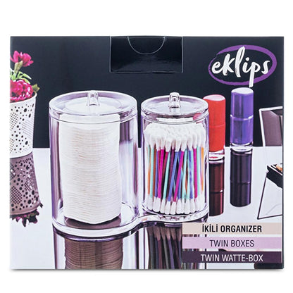 Eklips Dual Compartment Cotton Pad Holder