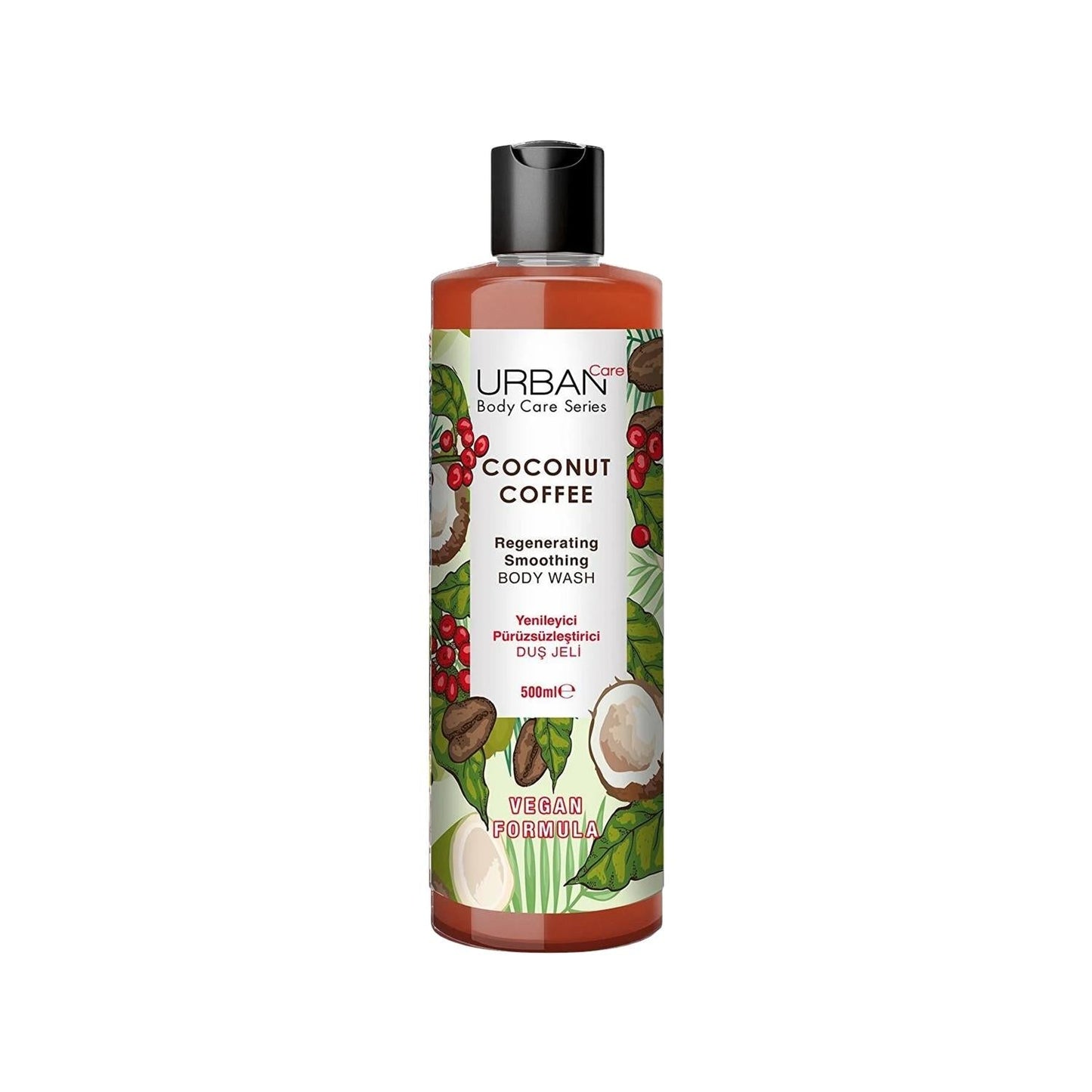 URBAN Care Coconut Coffee Shower Gel 500ml - Moisturizing & Smoothing Body Wash