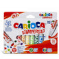 Carioca Stamperello 12-Pack Washable Markers for Kids - Non-Toxic Art Supplies with Stamp Tips