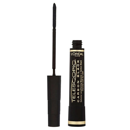 Loreal Paris Telescopic Carbon Black Mascara - Lengthening & Volumizing Formula for Dramatic Eye Look