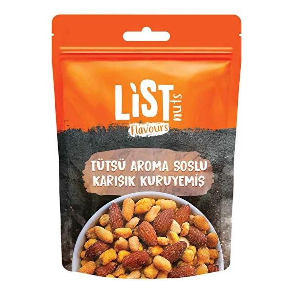 List Flavours Smoked Sauce Flavored Mixed Nuts 150g - Savory Snack with Almonds, Corn, and Peanuts