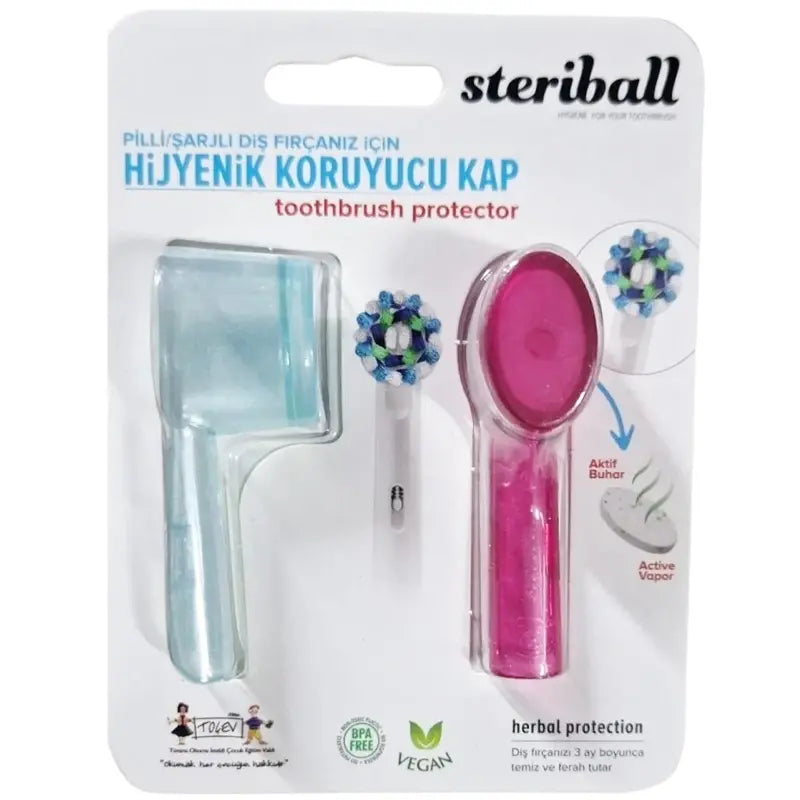 Steriball Hygienic Protective Toothbrush Covers 2-Pack