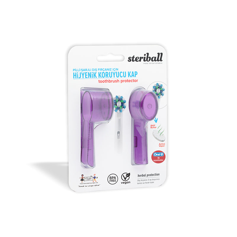 Steriball Electric Toothbrush Sanitizing Cover - Purple