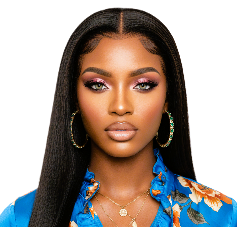 Dark Brown 24' Transparent Glueless Full HD Lace Straight Frontal Peruvian Hair Wigs