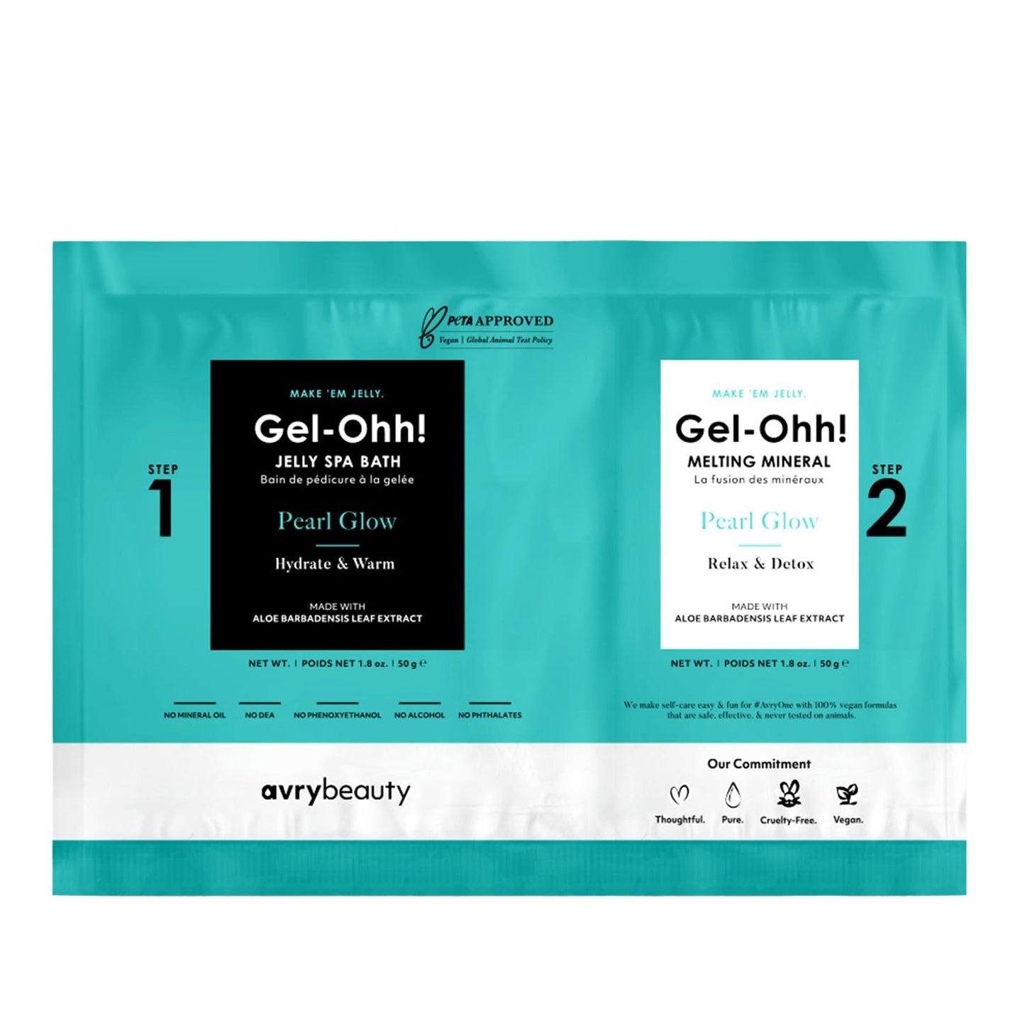 Voesh New York Gel-Ohh! Jelly Spa Pedicure Set Pearl Glow - Comprehensive At-Home Pedicure Experience