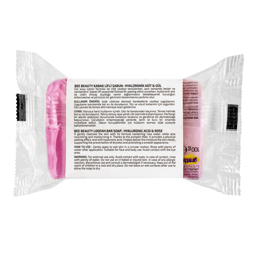 Bee Beauty Hyaluronic Acid & Rose Luffa Soap 100g