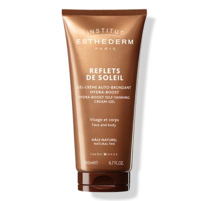 Institut Esthederm: Hydra Boost Self Tanning Cream Gel - Natural Sunless Tan, Hydrating Bronzer for Face & Body - Achieve a Radiant, Streak-Free Glow.