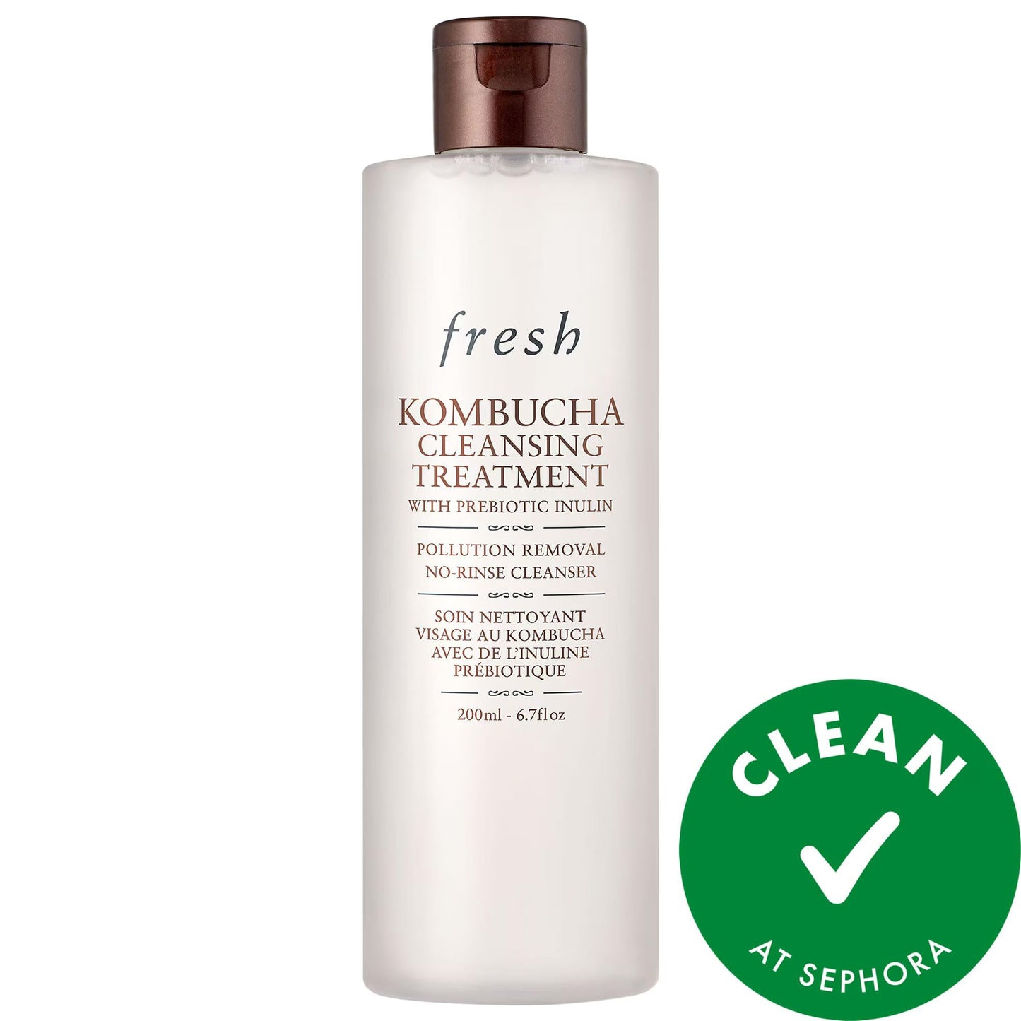 Kombucha Skin Clarity: 2-in-1 No-Rinse Prebiotic Facial Cleanser & Pore Refining Treatment | Gentle Makeup Removing Cleanser