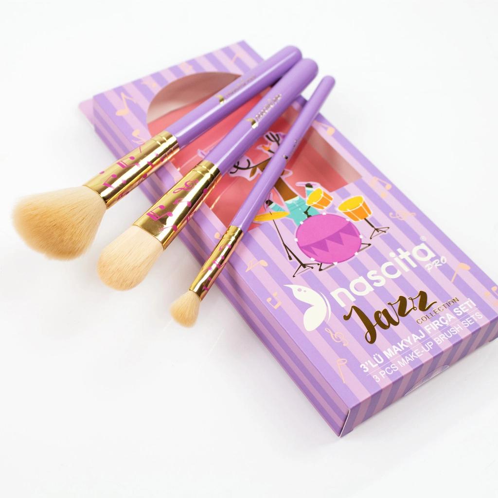Nascita Jazz 3-Piece Makeup Brush Set for Flawless Application