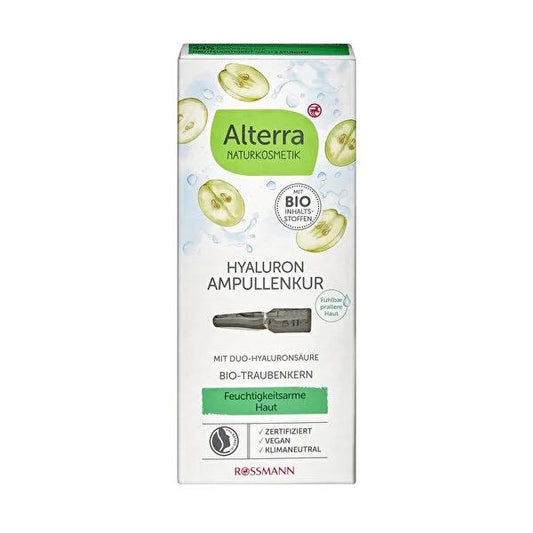 Alterra Hyaluronic Acid Ampoule Treatment - Natural Skincare for Dry Skin, Anti-Aging Moisturizer