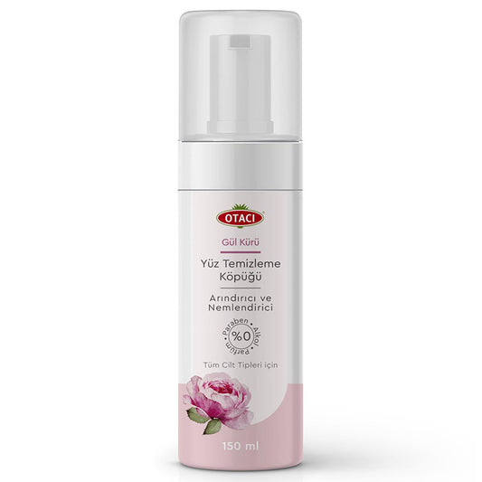 Otacõ GŸl KŸrŸ: Natural Rose Extract Facial Cleansing Foam - Gentle, Vegan Face Wash for Sensitive Skin, Paraben & Sulfate Free, Hydrating Aloe Vera