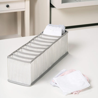 Ocean Home Drawer Organizer - 16.34 x 4.33 x 4.72 inches, Stylish Gray Striped Design for Home Organization