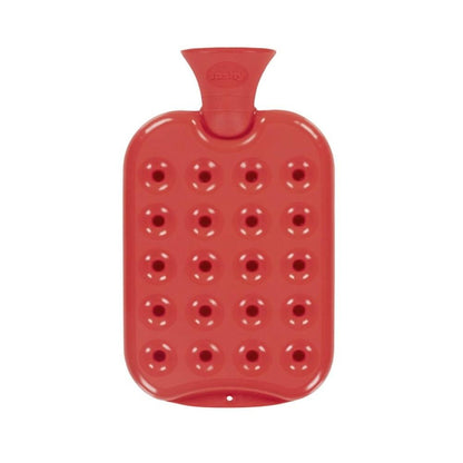 Fashy Honeycomb Hot Water Bottle for Cozy Warmth Red