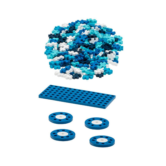 Plus Plus Construction Toy, Creative Building Blocks Set with 200 Pieces - Reusable and Travel-Friendly