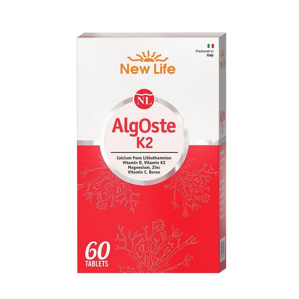 New Life AlgOste K2 Calcium & Vitamin D3 Supplement 60 Tablets