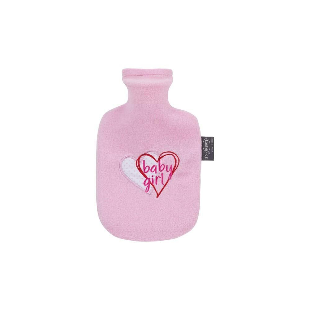 Fashy Pediatric Hot Water Bottle for Babies and Children - Soft Cover, 0.8L, TUV Certified