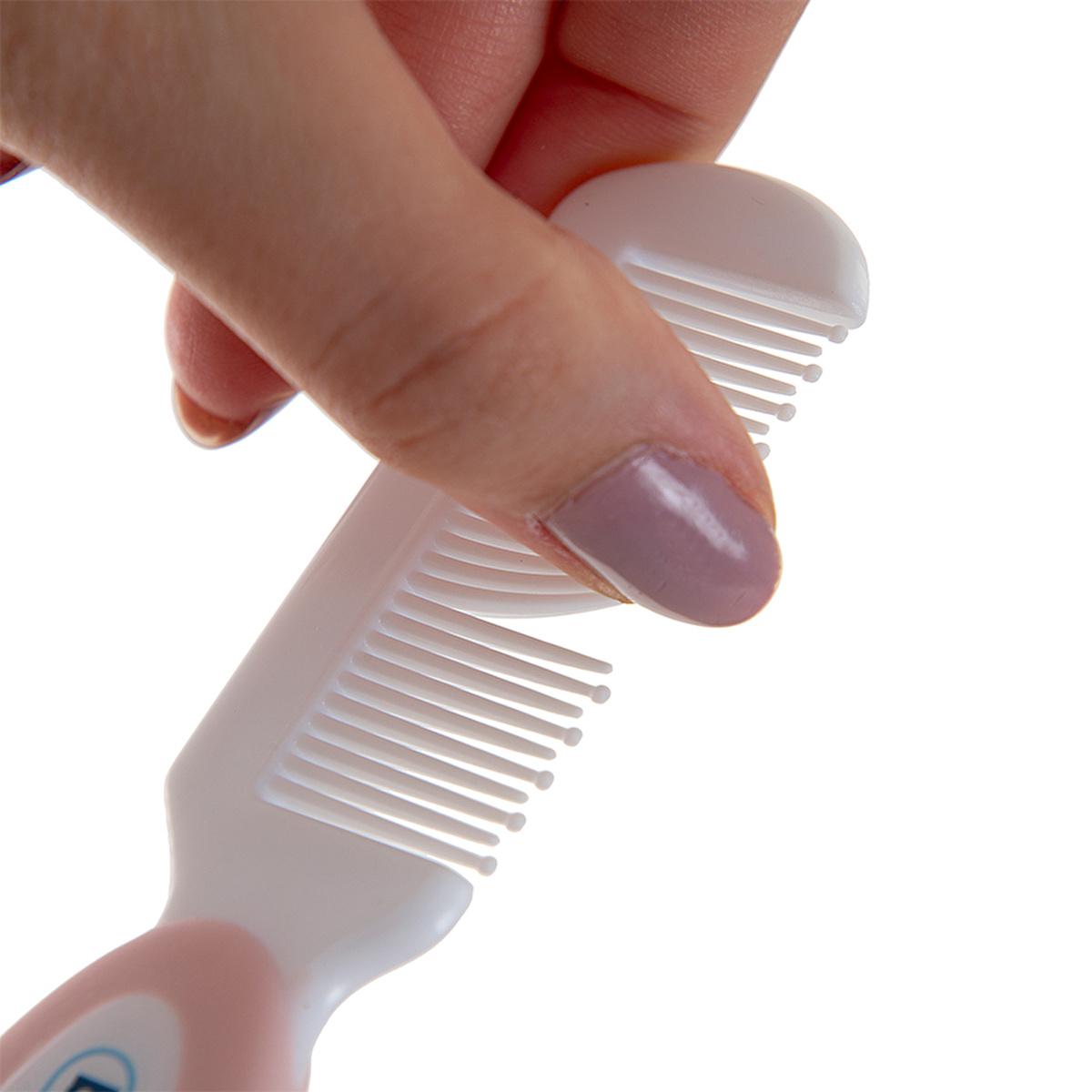 Babyjem Natural Bristle Baby Hair Brush and Comb Set - Gentle Detangling for Infants