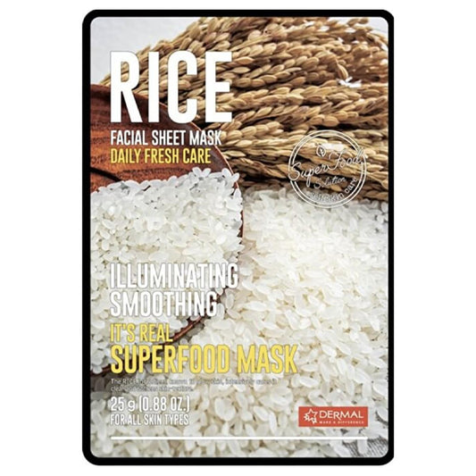 Dermal It's Real Superfood Rice Brightening Face Mask - Natural Brightening & Anti-Aging Skincare