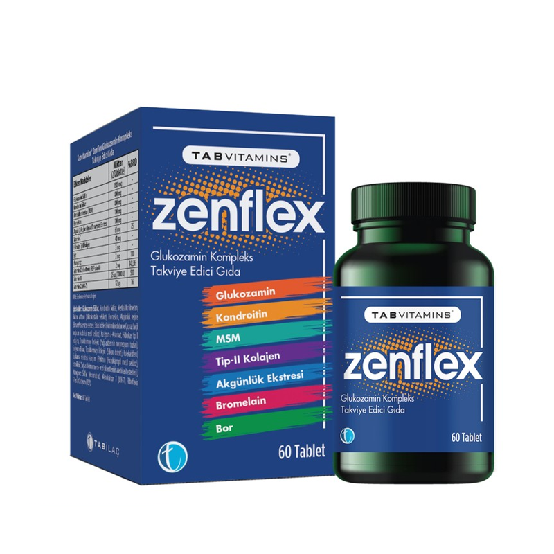 Tab Zenflex Joint Support Supplement with Glucosamine - 60 Tablets