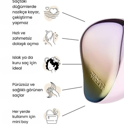 Tangle Teezer Compact Styler Matte Ombre Chrome Hairbrush