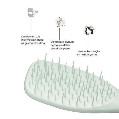 Tangle Teezer Extra Gentle Detangler Eucalyptus Green Brush