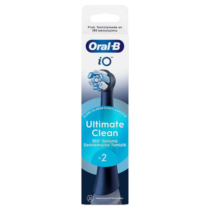 Oral-B iO Ultimate Clean Replacement Brush Heads Black 2-Pack