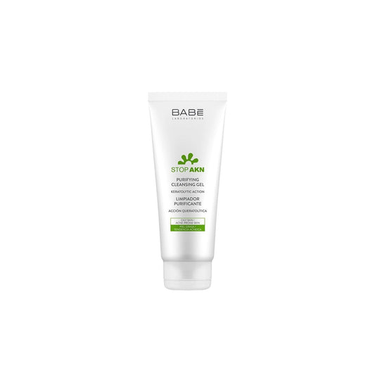 Babe Stop Akn Purifying Cleansing Gel: Gentle Acne Face Wash for Clearer Skin | Targets Blemishes, Removes Impurities, 100ml / 3.38 fl oz