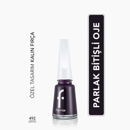 Flormar Nail Enamel Intense Pigment Polish 492 Eggplant 11ml