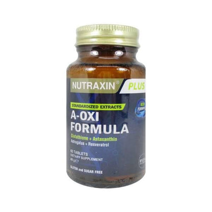 Nutraxin A-Oxi Formula: Potent Antioxidant with Astaxanthin, Glutathione, Resveratrol, and Vitamins C & E