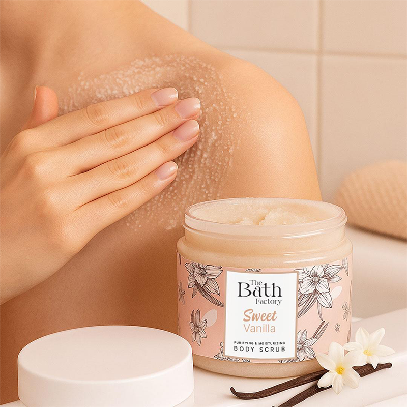 The Bath Factory Vanilla Body Scrub for Smooth Skin 300g