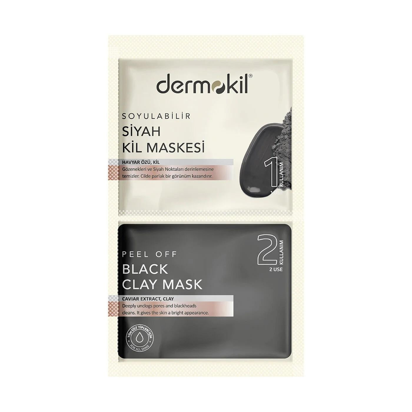 Dermokil Black Peel-Off Clay Mask for Deep Cleansing 150ml