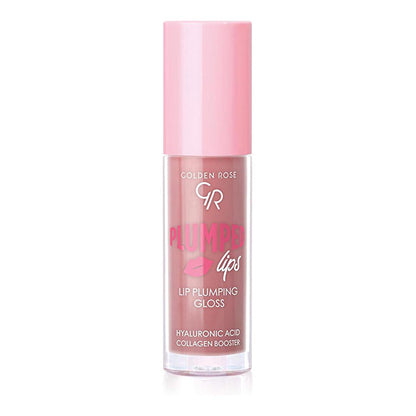Golden Rose Lip Plumping Gloss No:202 - Non-Sticky, Moisturizing & Plumping Lip Gloss with Hyaluronic Acid & Ginger Oil