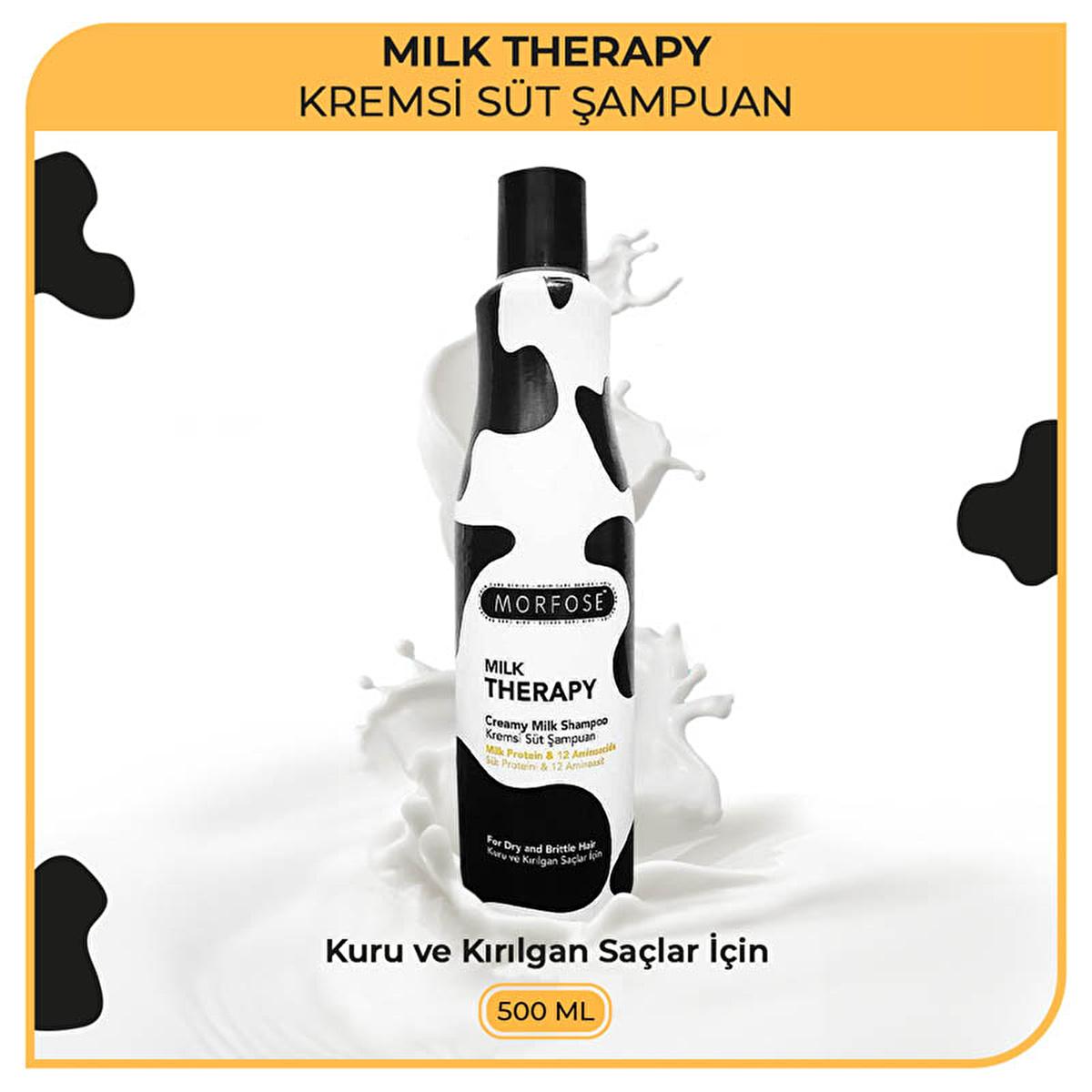 Morfose Moisturizing Shampoo with Milk Protein & 12 Amino Acids - Nourishing Creamy Shampoo for Dry Hair, Promotes Healthy Hair Growth