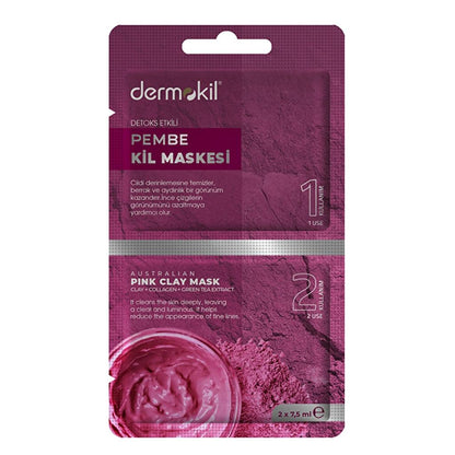 Dermokil Pink Clay Mask for Radiant Skin 15ml