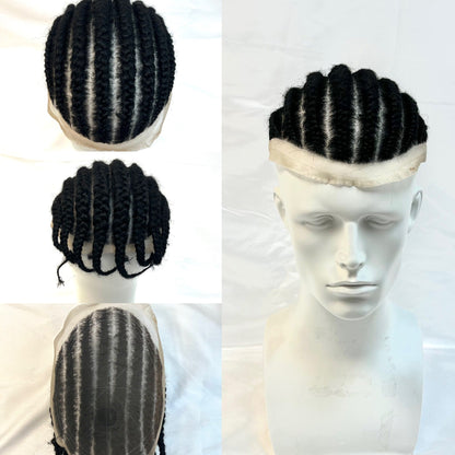VIP Extensions Full Lace Toupee 100% Human Hair Hairpiece - Choose Color