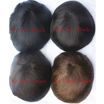 VIP Extensions Men's PU Skin Toupee 100% Human Hair Hairpiece - Pick Size