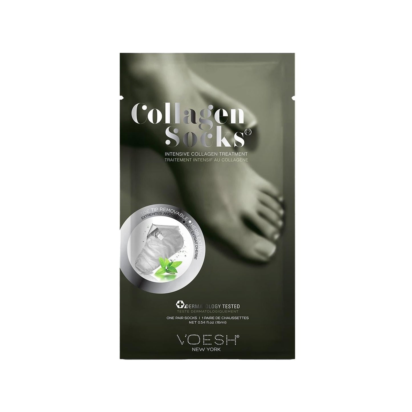 Voesh New York Collagen Socks Peppermint Foot Mask 1 Pair